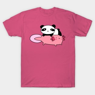 Lil Panda and Axolotl T-Shirt